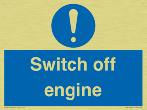 Switch off engine